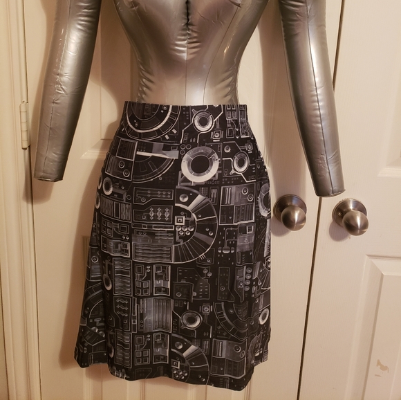 Dvstrial Dystopian Future Streetwear Cyberpunk Pencil Skater Skirt - Picture 5 of 10